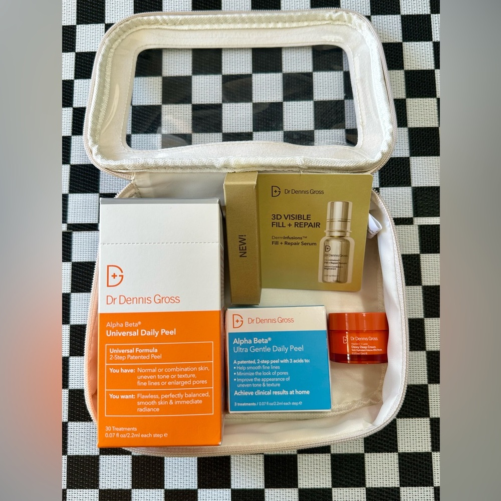 Dr. Dennis Gross - bundle of 4 products + zippered pouch - ALL NEW in BOX